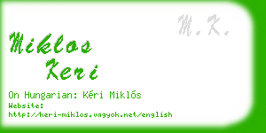 miklos keri business card